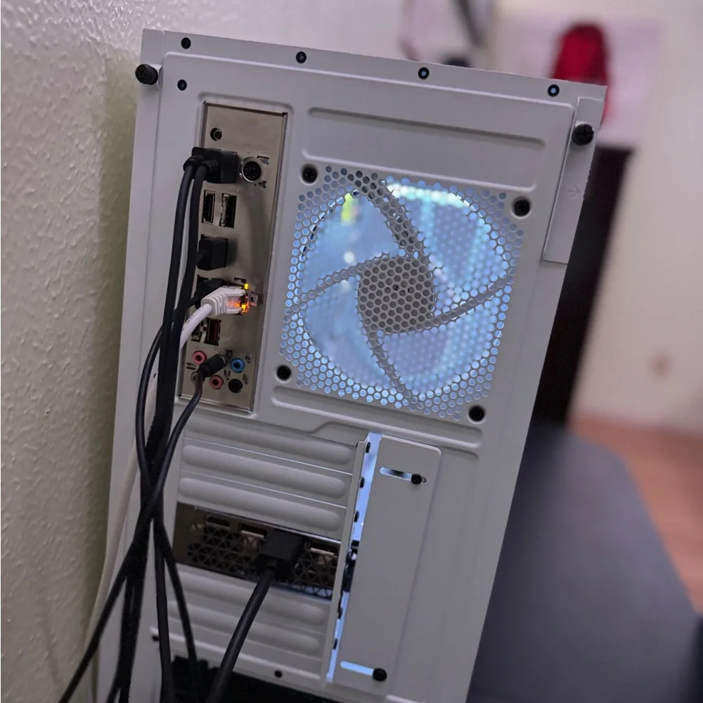 White Gaming PC with RGB Lighting
